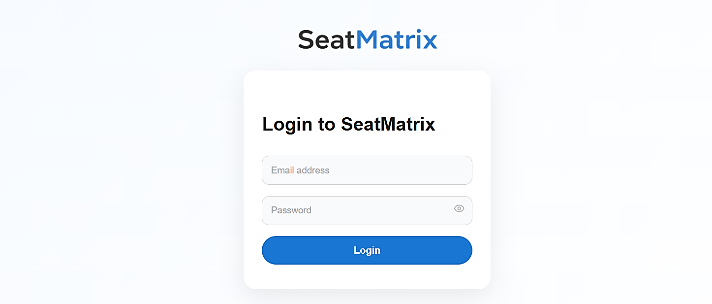 Fig. 3: Login interface of SeatMatrix